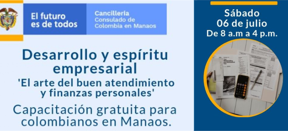 6 de Julio: Capacitación gratuita para colombianos en Manaos