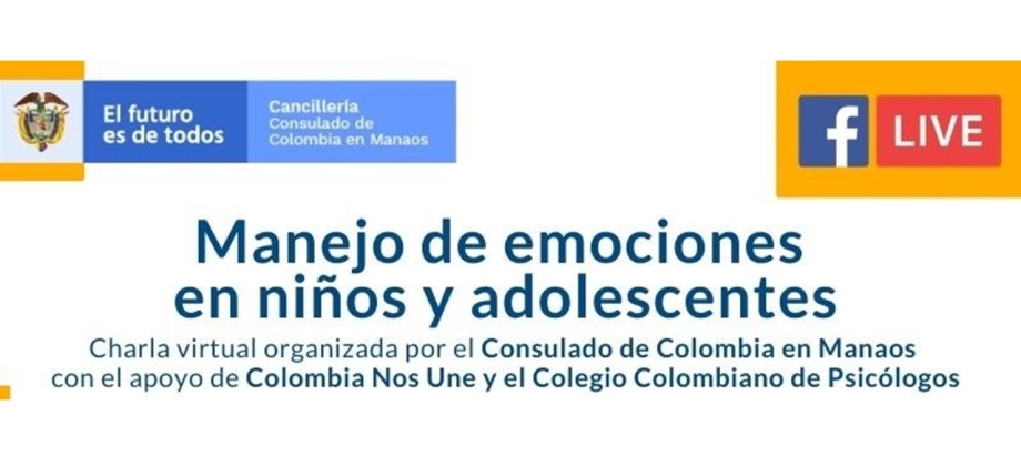 El Consulado en Manaos hará una charla virtual sobre el manejo de emociones con niños y adolescentes este viernes