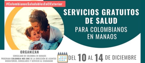 Del 10 al 14 de diciembre se realizará la Jornada de Salud para Colombianos