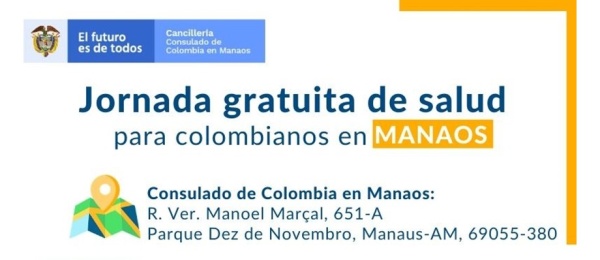 El Consulado de Colombia en Manaos invita a la Jornada gratuita de salud